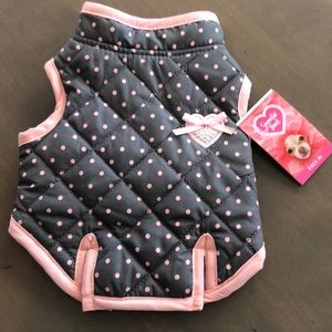 ADORABLE GREY AND PINK DOG VEST!!!!!!!!!!!!